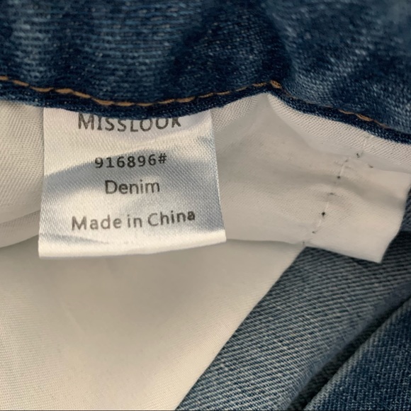 MISSLOOK Button Fly Denim Shorts. - Picture 4 of 4